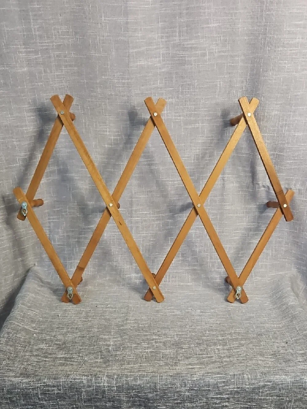 Wooden Expandable Wall Rack - Brown